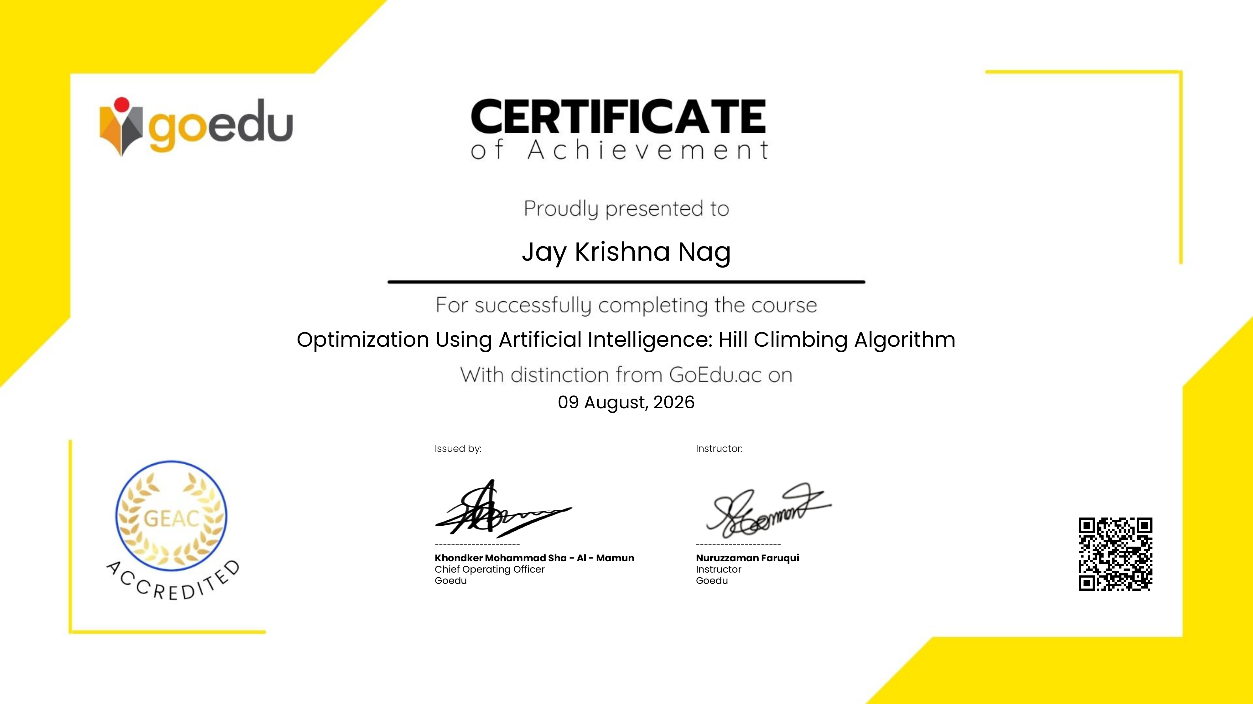 Certificate Preview